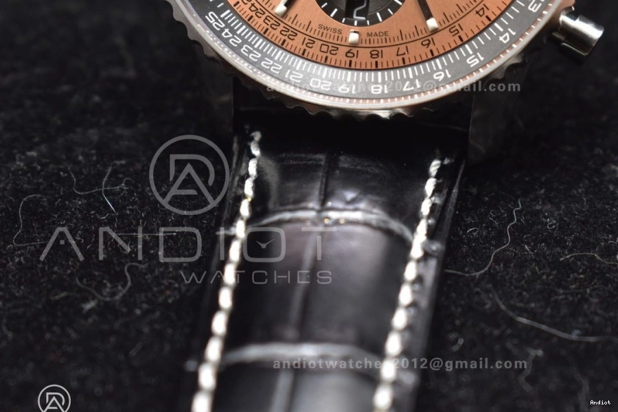 Navitimer 436 WaterResistant Version Best BLS SS Chrono L-Orange 1:1 43mm LE A Blk 0801